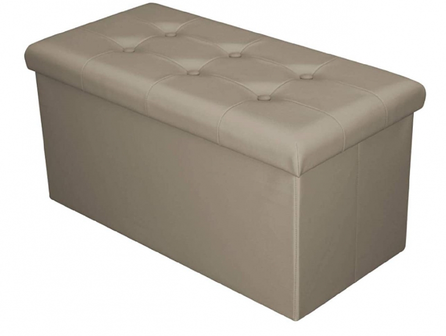 Il numero 1 del risparmio-POUF CONTENITORE IN ECOPELLE 38 X 37 X