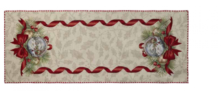 Runner da tavolo fiocco d oro 45x200cm - Feeric lights & christmas